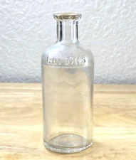 1920s Lavoris Chemical Co Bottle Minneapolis MN Mouthwash Medicine Clear Glass