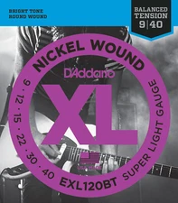 3 Sets D'Addario EXL120BT Electric Guitar Strings 9-40 Balanced Tension Strings
