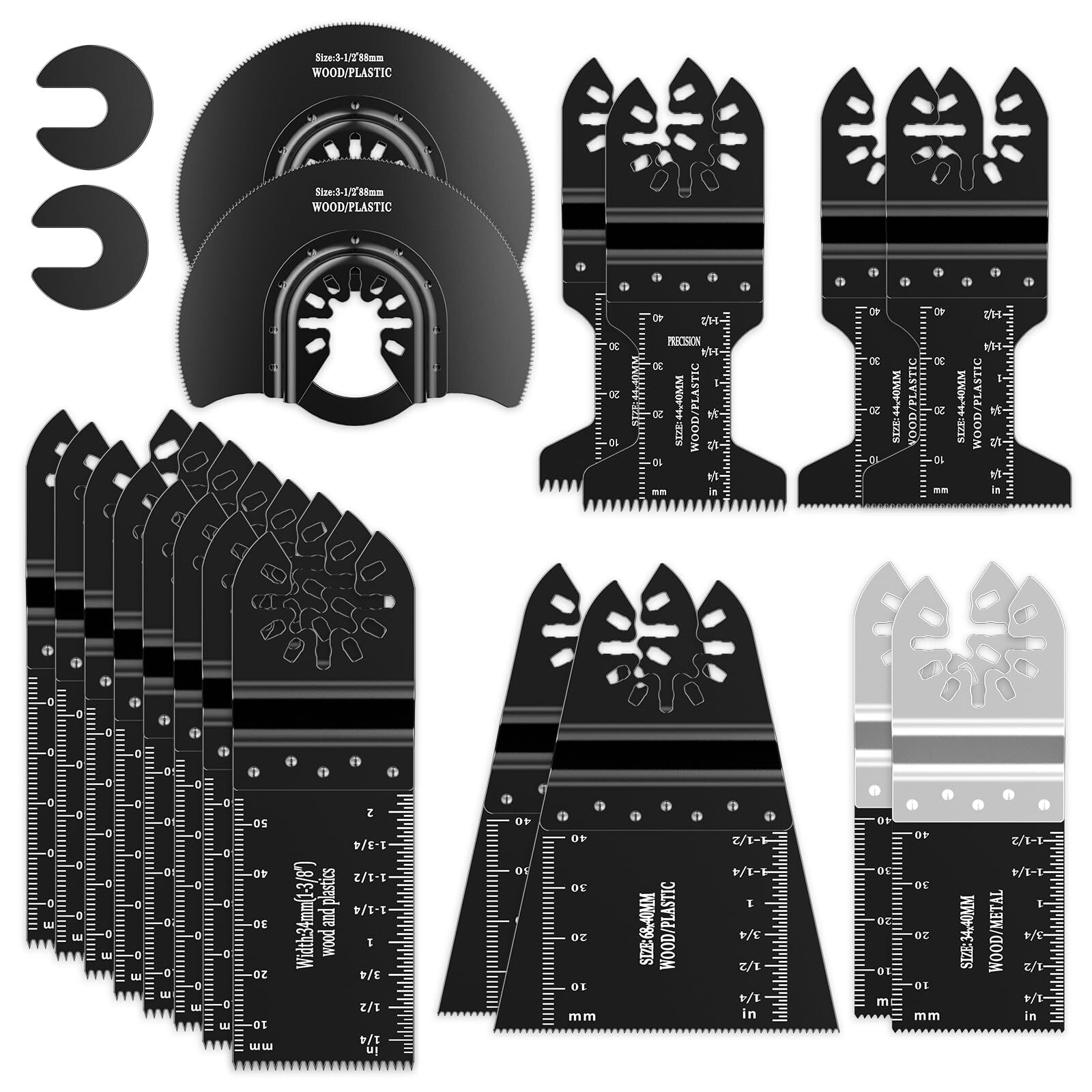 Kit Lame Oscillanti Aicoya 18pz: Accessori Universali Taglio Legno