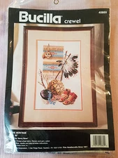 VINTAGE 12' x 16" Bucilla Crewel Needlecraft Kit Native Heritage by Nancy Rossi