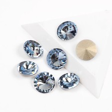 Light Sapphire Rivoli Glass Stones Point Back Strass Sewing Crystal Rhinestones