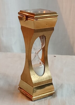 Alter kleiner Wecker Sanduhr aus Sammlung Tylex Swiss Old Alarm Pendeluhr
