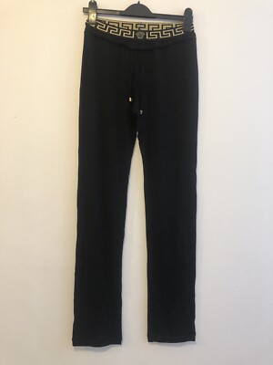 Versace Medusa Head Greca Joggers Trousers Pants Track Bottoms IT 1 UK 6-UK 8