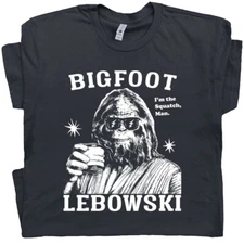 Bigfoot Shirt The Big Lebowski Tee The Dude Abides Funny Vintage Sasquatch Yeti