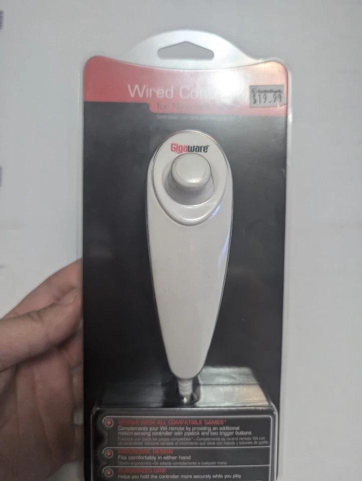 Gigaware Wired Controller Nintendo Wii Brand New Sealed Nunchuck - Image 2 of 3