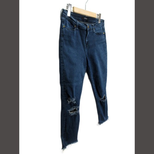 J BRAND Photo Ready Pants Denim Skinny Cropped Crash 29 Navy Waist: 76cm Used a7 - Picture 3 of 9