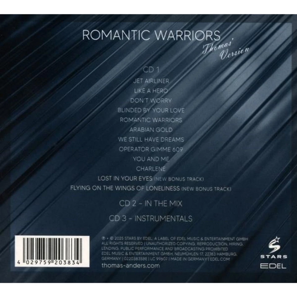 Thomas Anders Thomas Anders sings Modern Talking: Romantic Warriors (3CD) NEU - Bild 2 von 2