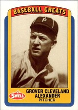 1990 Swell Baseball Greats #30 Grover Cleveland Alexander Philadelphia Phillies