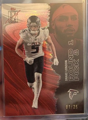 Topps Composite Round 1 Pick 8 Drake London Falcons Rookie #RND-1 01/25