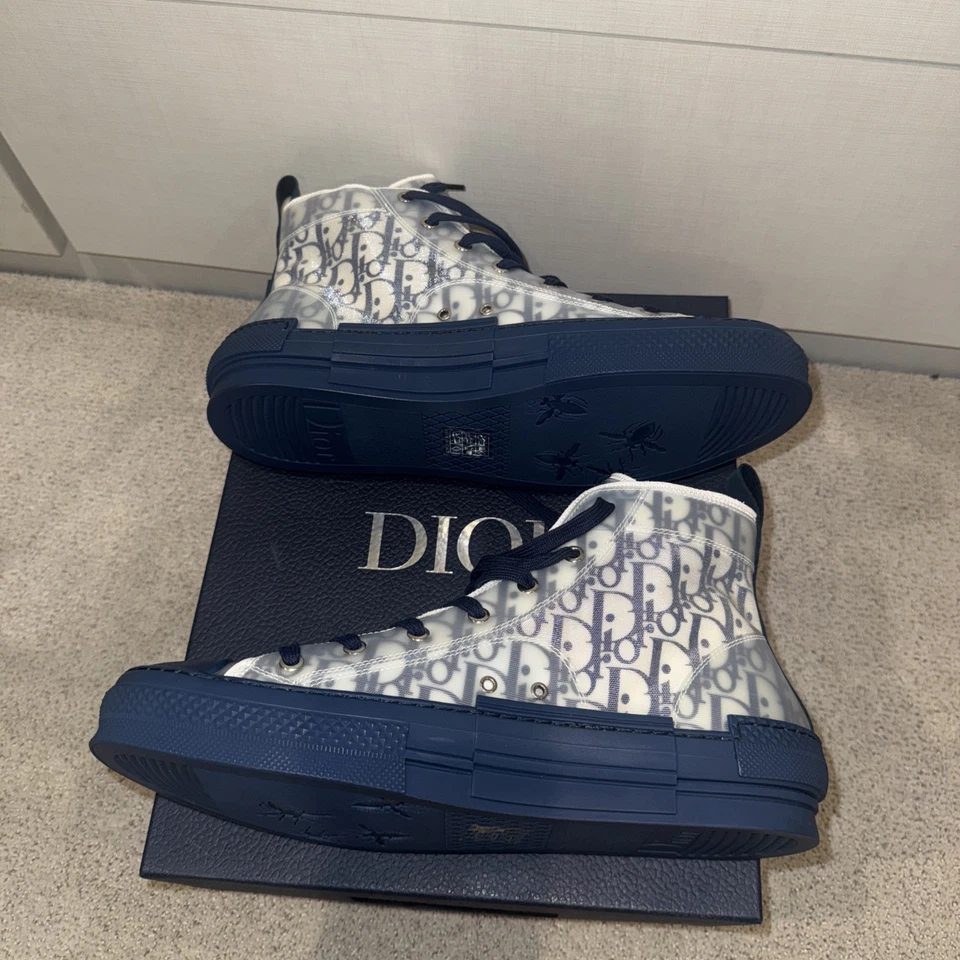 Dior B23 High Dior Oblique Navy Blue White Size 44 - Image 3 of 4