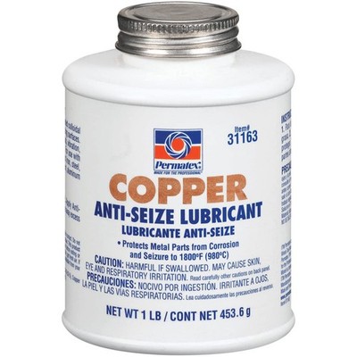 Permatex Anti-Seize 31163; Copper Anti-Seize, 1lb, Brush Top