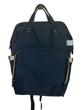 A.F.B.P. Insulated Diaper Bag Backpack Baby Travel Tote Navy Blue Insulated New