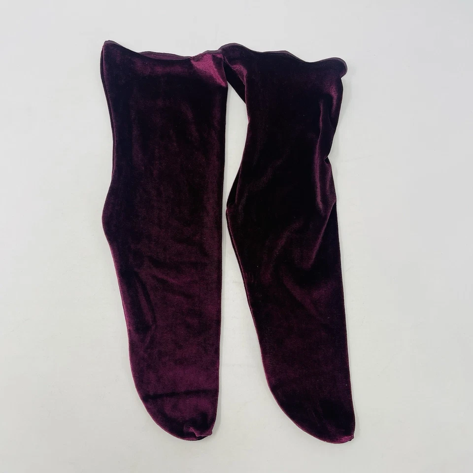 Calcetines tobilleros de terciopelo de lujo para mujer Hue tallas de zapatos 6-10 en rojo/púrpura 1461 Foto 3 de 4