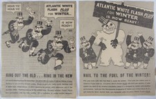 Vintage 1934 ATLANTIC Gasoline Gas Oil Newspaper Print Ads