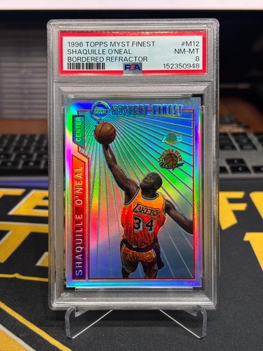 1996 Topps Mystery Finest SHAQUILLE O'NEAL Bordered Refractor #M12 PSA 8