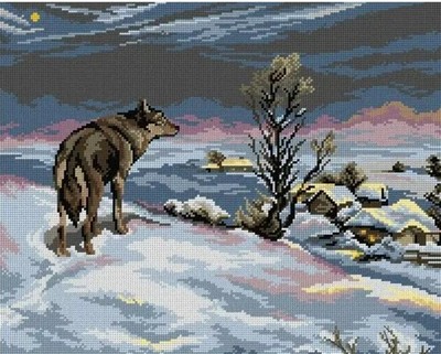 Printed Canvas Tapestry Orchidea ''Wolf'' 3365M
