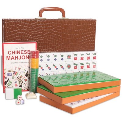 Deluxe Chinese Mahjong Set: Large Tiles, Quality Materials, and Carrying Case