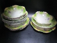 Reinhold Schlegelmilch  R.S. Germany-C1910, 12 Pcs Fruit Bowls Dishes 4pcs Set