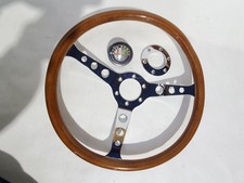 1988 Alfa Romeo Spider Veloce OEM Steering Wheel Minor Wear Wood Grain 