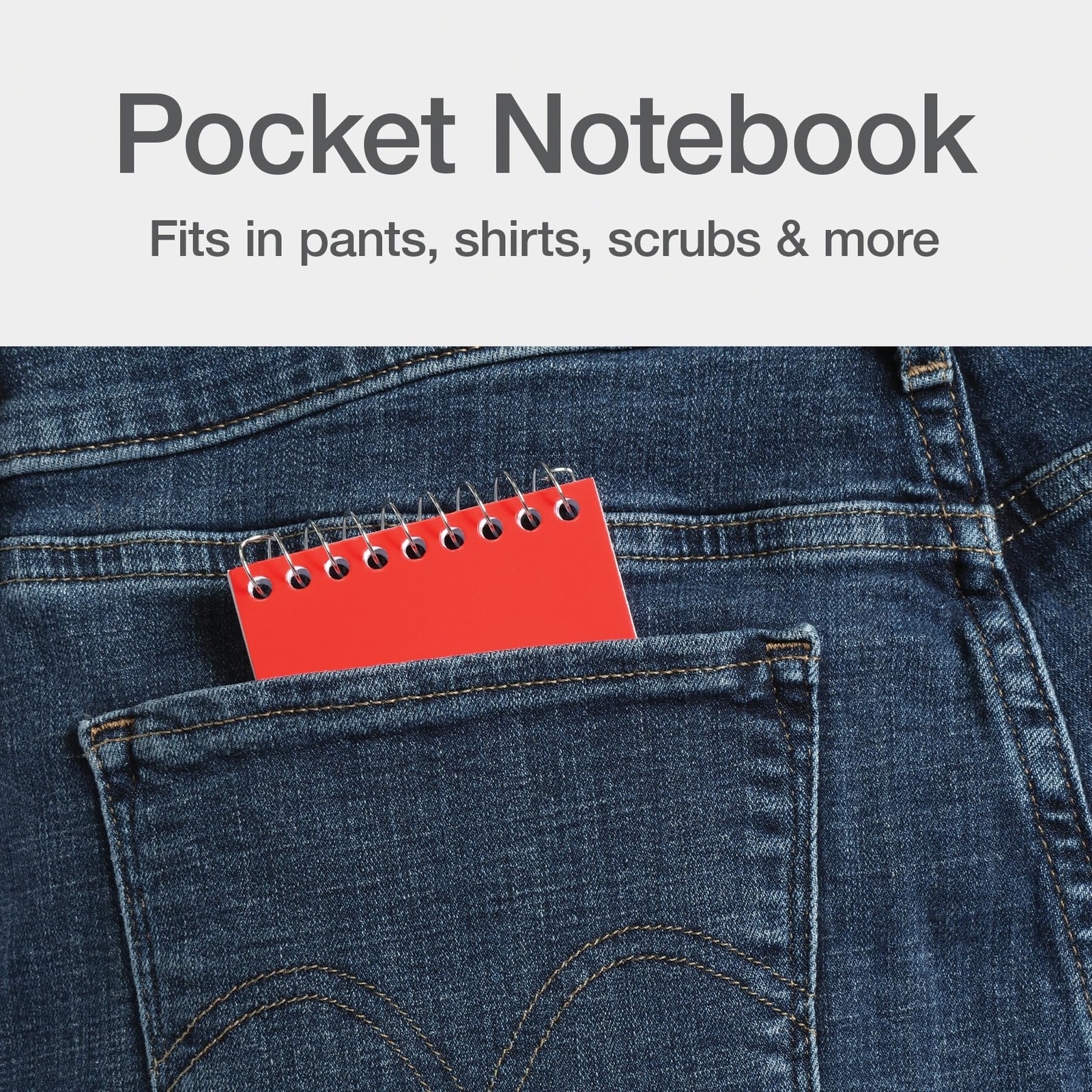 Oxford Spiral Memo Pads, Top Wire Bound, 3 x 5 Inch Pocket Notepad, College Rule