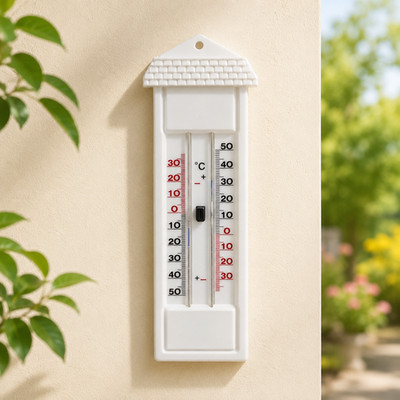 Großes Außen/ Innen Thermometer 23 x 6 cm , Thermostat kein Fieberthermometer