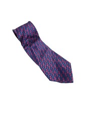 Charvet Place Vendome Silk Blue  Pink Tie Made in France EUC 60  