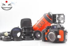  N MINT Nikon NIKONOS V Orange Body Camera Lens 35mm f2.5 Flash w/ Extras JAPAN