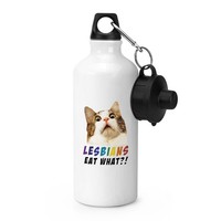Lesbians Essen Was Sports Wasserflasche Gay Weiß Freundin Katze Scherz Lustig