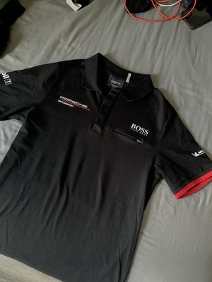 Porsche Motorsports Hugo Boss Black Racing Polo Shirt Size XS