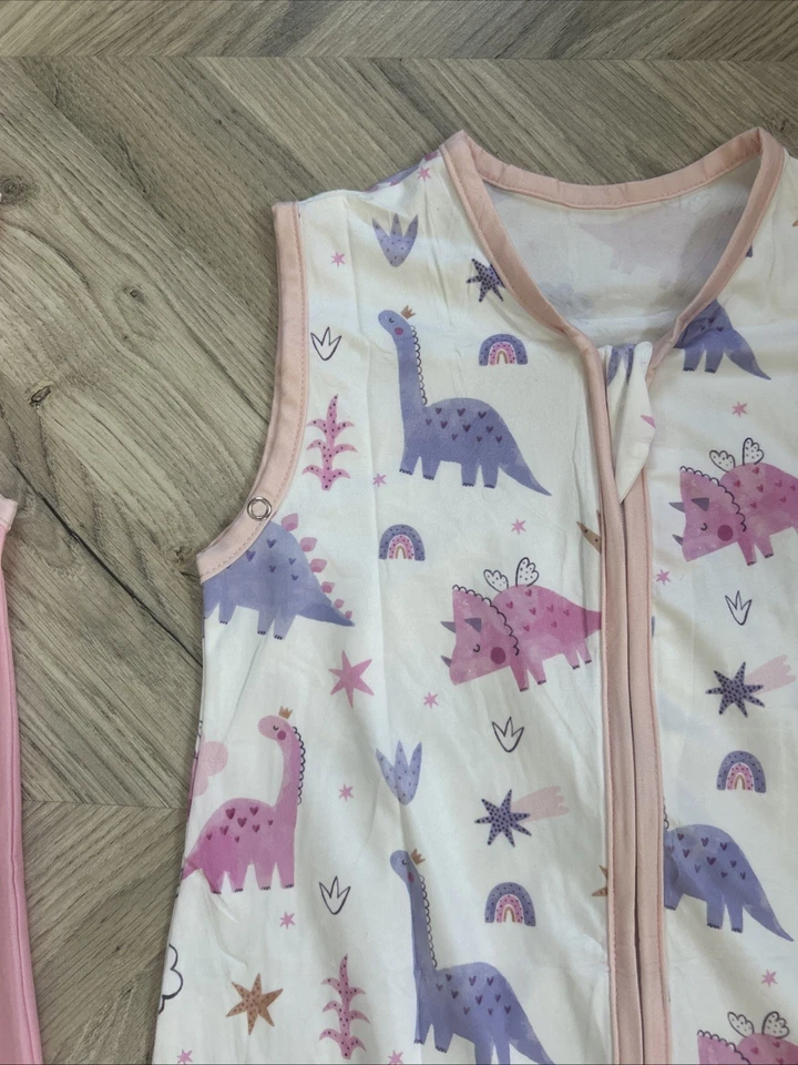Bolso Lictin Gro Bebé Dormir X 2 0.5 tog Nuevo Dinosaurio y Rosa Foto 3 de 4