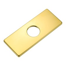 6 Inch Kitchen Sink Faucet Hole Cover Deck Plate, Rectangle Titanium Gold