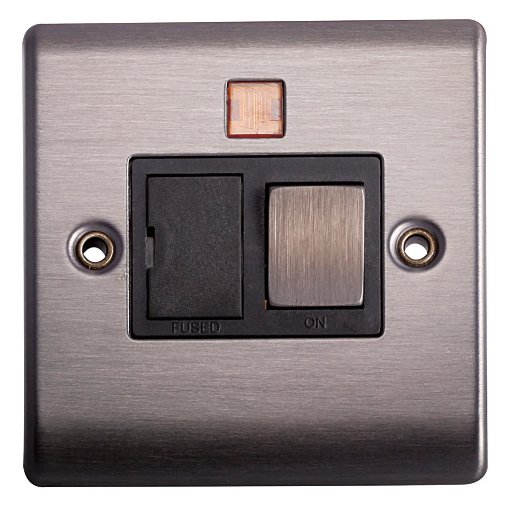 Fused Spur Slate Effect 13A Switched Neon Dencon Accessories 8859SLT