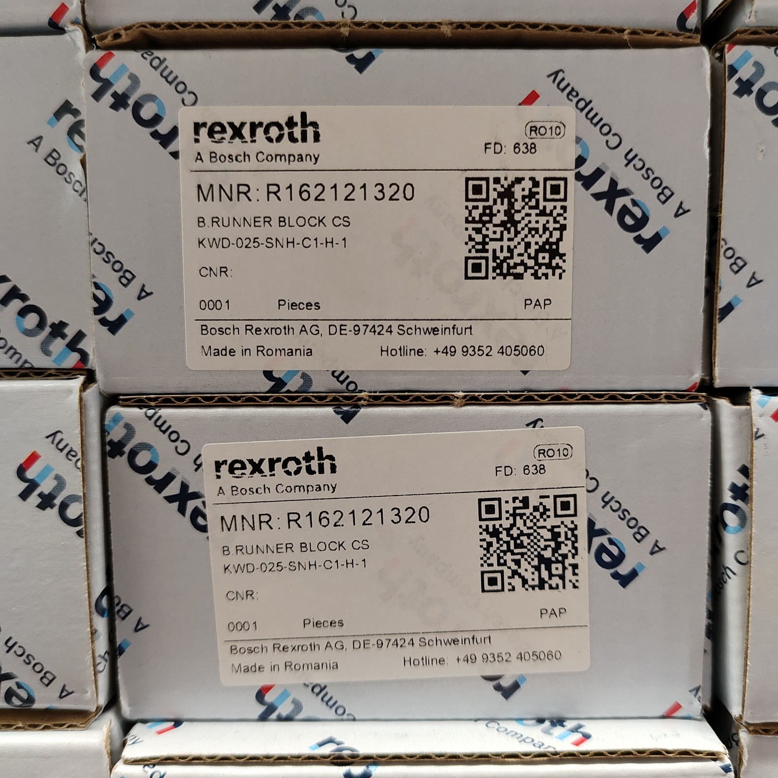 Bosch Rexroth R162121320 BSHP SNH Size 25 Ball Runner Block Linear Guide Block