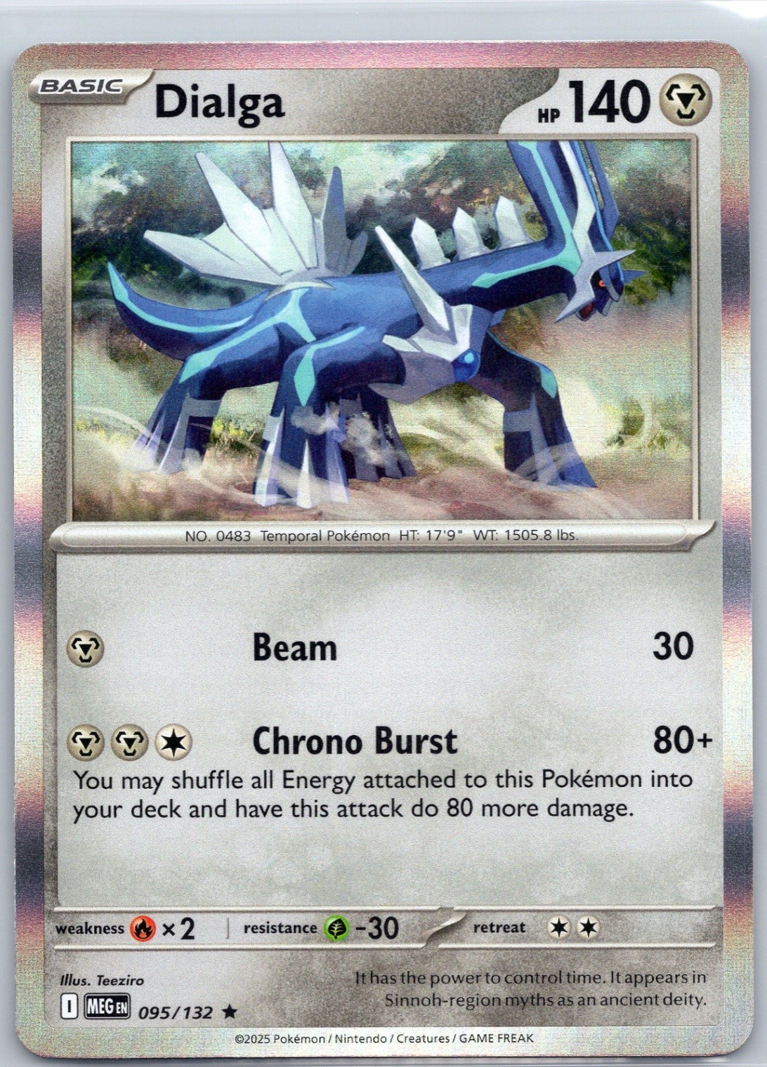 Dialga Holo ME01: Mega Evolution #095/132 NM