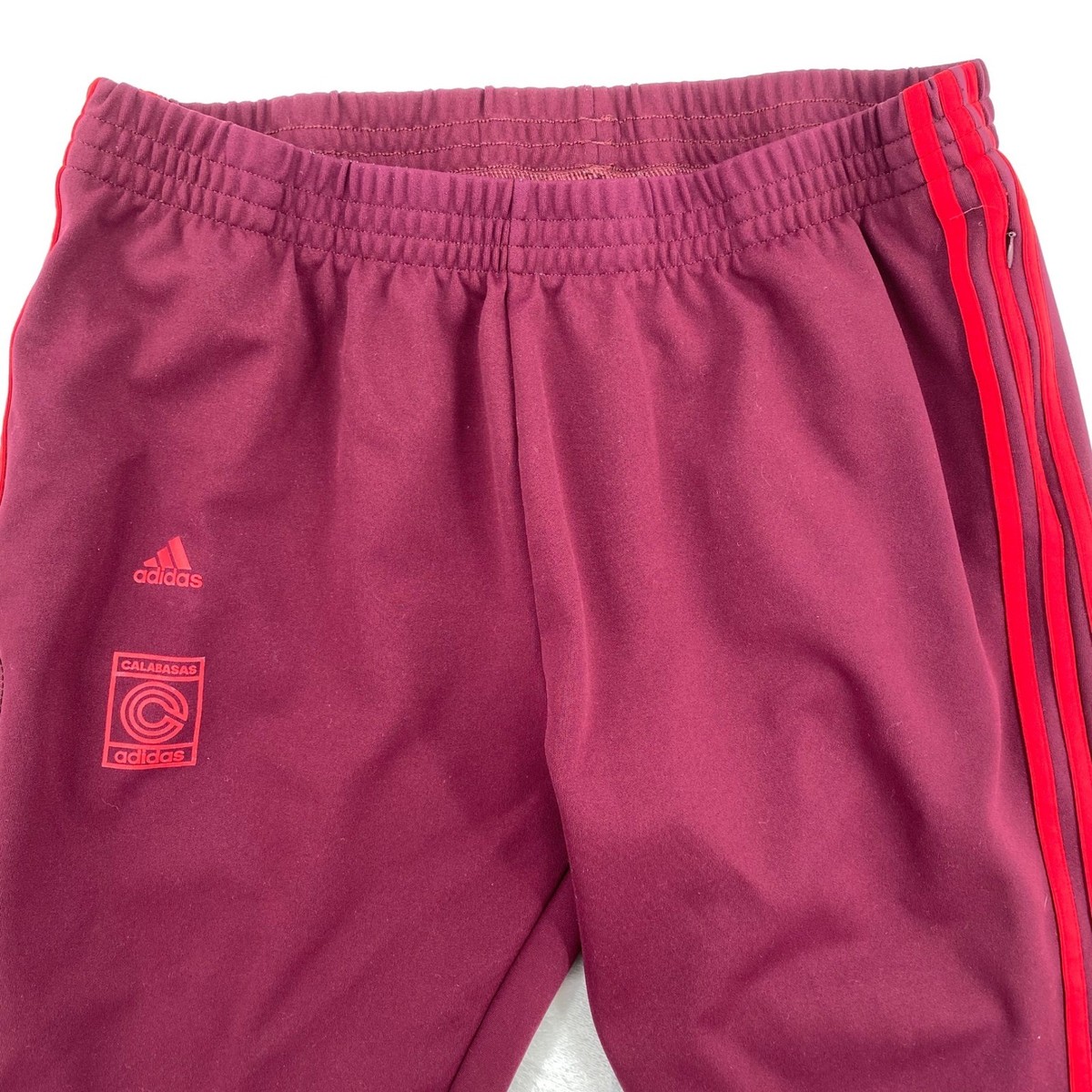 Adidas Yeezy Calabasas Track Pants Mens Maroon Red CV7905 Joggers