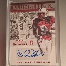 RICHARD SHERMAN Rookie Auto Panini 2015 Contenders Draft Picks Alumni Ink Stanfo