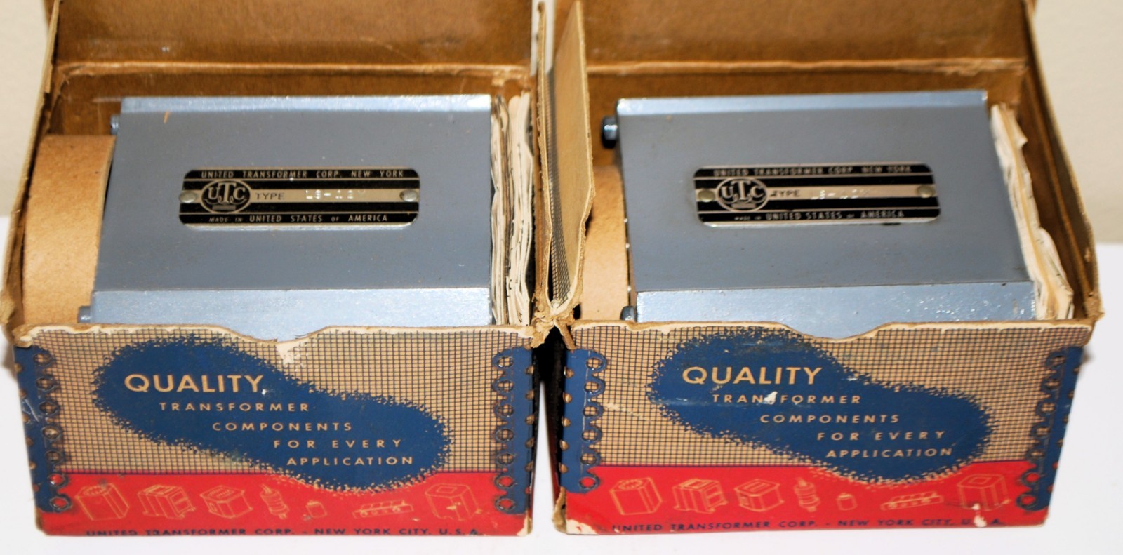 1 Pair of  NOS VINTAGE UTC   LS-12 X INPUT TRANSFORMERS