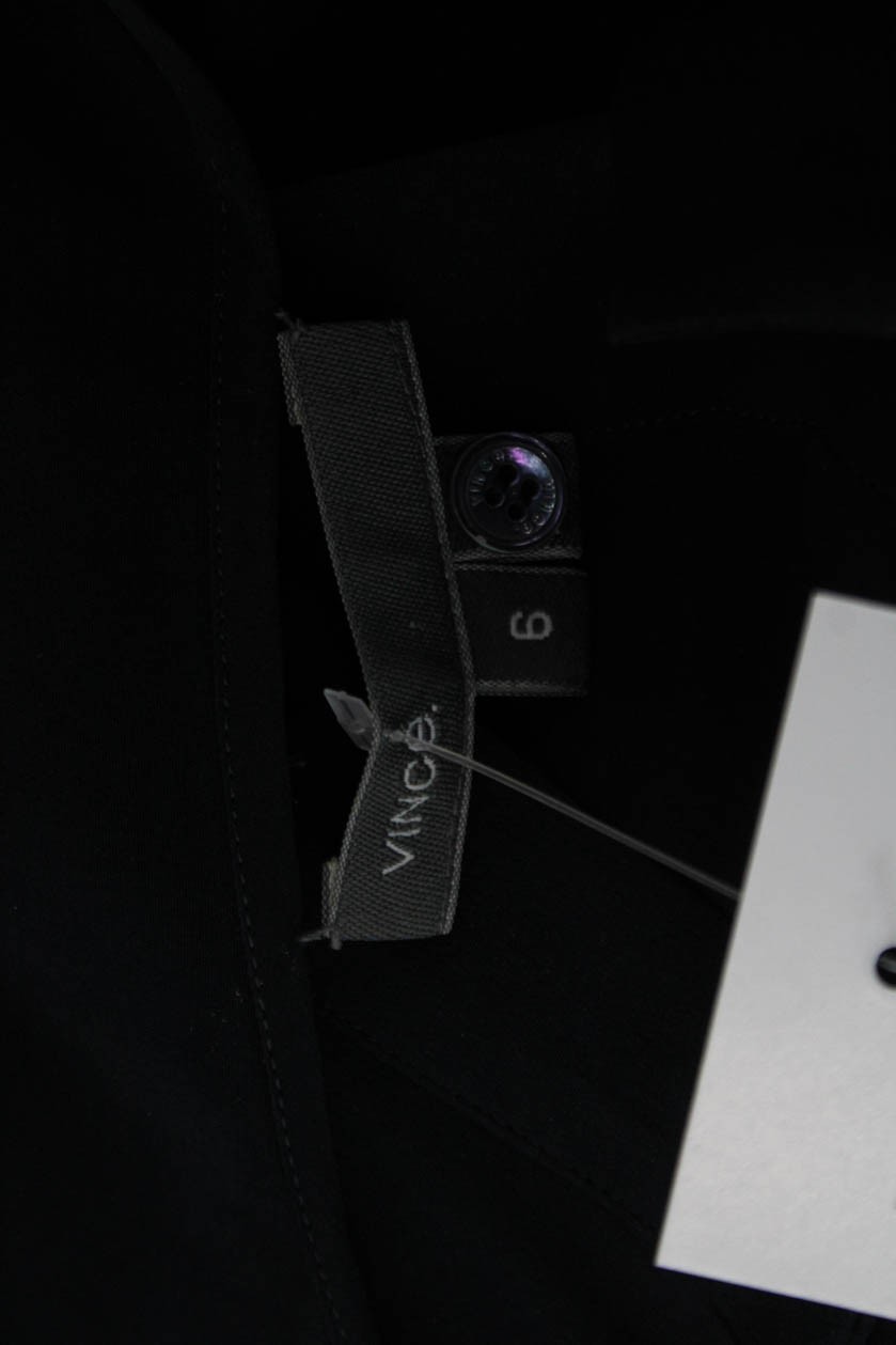 Vince Womens Basic Button-Up Blouse Black Long Sl… - image 6