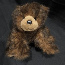 The Bearington Collection Brown Teddy Bear Plush Stuffed Animal brindle