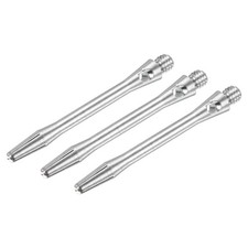 45mm Aluminum Dart Rods, Medium Thread 2Ba Stems 3pcs Silver 