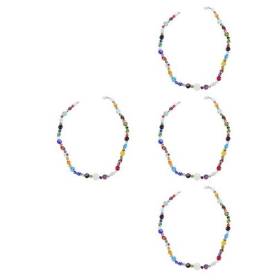  4 Count Statement Necklaces for Women Handgefertigte Glasperlenkette