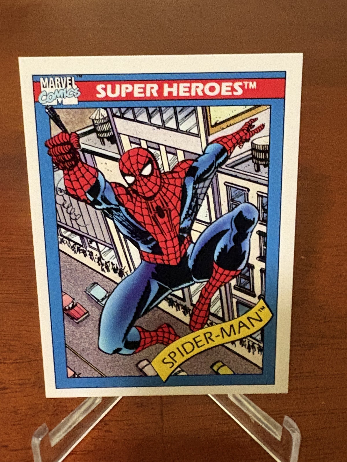 Spiderman #29 Base Rookie 1990 Impel Marvel Universe Series 1 Trading Card