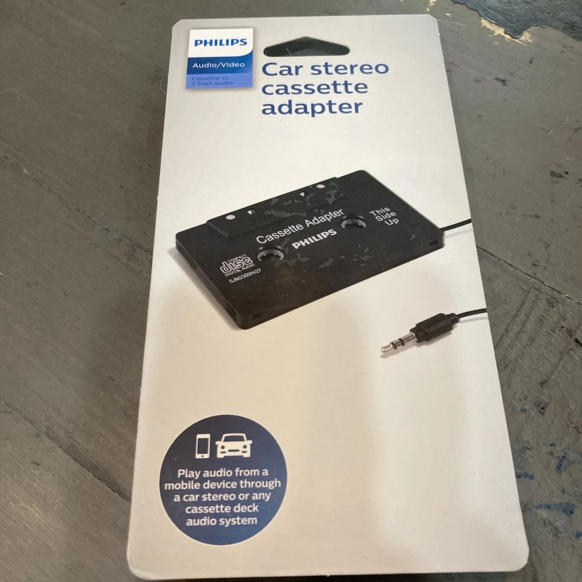 Adaptateur Cassette Philips MP3/CD – Noir – Testé Et Fonctionnel – Livraison Gratuite