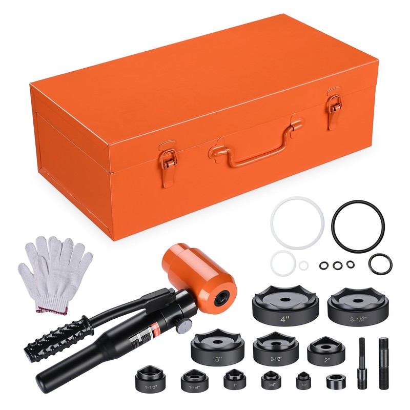 Yescom 1/2" - 4" Hydraulic Knockout Punch set Electrical Conduit Hole Punch Kit