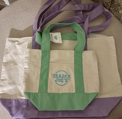 Trader Joe's Reusable Shopping Totes Bag 2 Large, One mini
