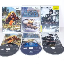Wii Bundle - Cabela's Dangerous Hunt 2009, Blazing Angels, & Medal of Honor CIB