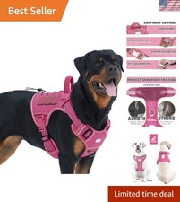 Tactical Dog Harness for Large Dogs No Pull Adjustable Pet Harness Reflective...