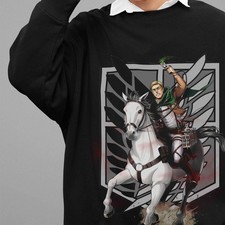 Attack On Titan Sweatshirt Erwin Sweater AOt Sweat Mikasa Eren Anime Graphic