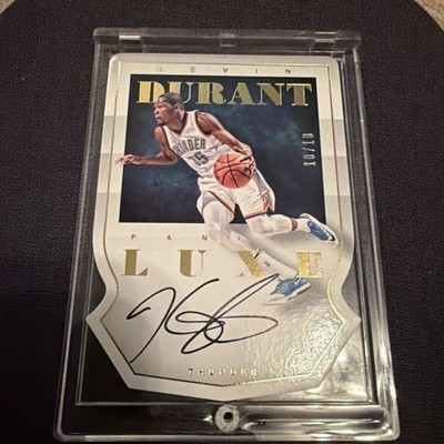 KEVIN DURANT No. 10/10 2014-2015 PANINI LUXE GOLD HARD-SIGNED CARD!
