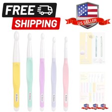 Crochet Hooks 8mm, 10mm, 12mm,15mm, 20mm, Ergonomic Crochet Hooks Set with La...